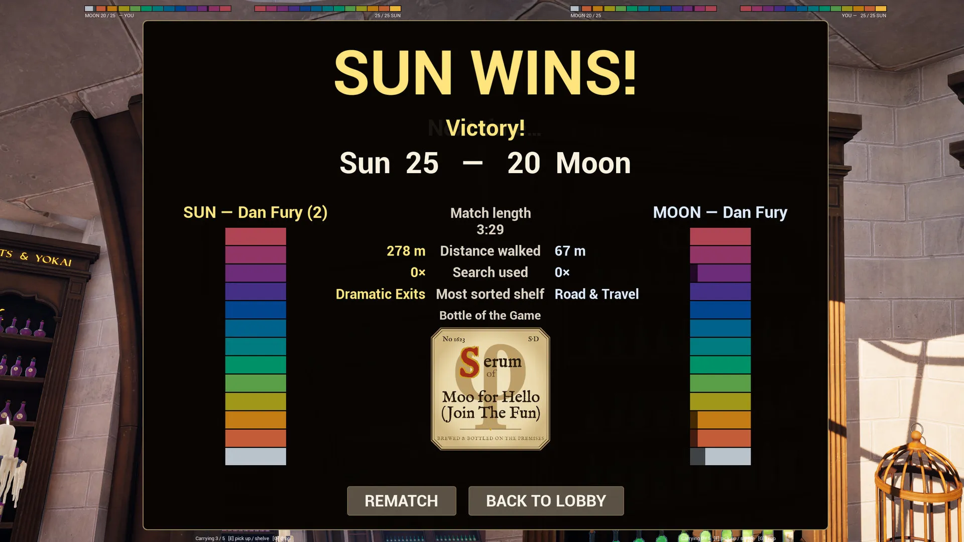 Sun vs Moon versus — the results board